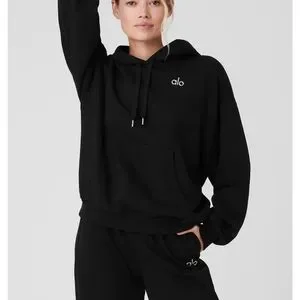 Alo Yoga Transcend Pullover Black アローヨガ ALO Yoga | Tops | Alo Yoga Transcend Cutout Crop Pullover In